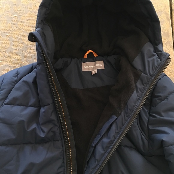 Michael Kors Navy Hooded Puffer Jacket Sz 18/20 - Picture 7 of 8